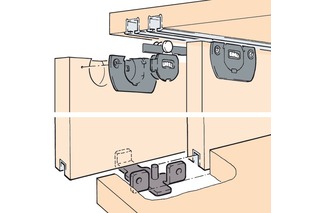 Schiebetürbeschläge HAWA Clipo 15 H, Mixslide Schiebetürbeschläge HAWA Clipo 15 H, Mixslide