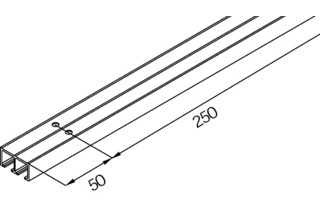 Doppellaufschiene HAWA Clipo 16 Doppellaufschiene HAWA Clipo 16