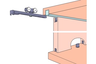 Schiebetürbeschläge HAWA Clipo 16 HM, Inslide Schiebetürbeschläge HAWA Clipo 16 HM, Inslide