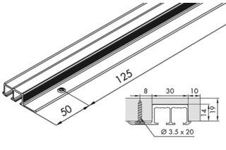 Doppellaufschiene HAWA Clipo 16 Doppellaufschiene HAWA Clipo 16