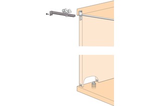 Schiebetürbeschläge HAWA Clipo 36 HM, Inslide Schiebetürbeschläge HAWA Clipo 36 HM, Inslide