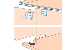 Schiebetürbeschläge HAWA Clipo 16 H, Inslide / Forslide Schiebetürbeschläge HAWA Clipo 16 H, Inslide / Forslide