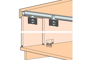 Schiebetürbeschläge HAWA Combino 20 H, Inslide Schiebetürbeschläge HAWA Combino 20 H, Inslide
