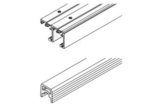 Schienen-Set HAWA Combino 65 H IS ol Schienen-Set HAWA Combino 65 H IS ol