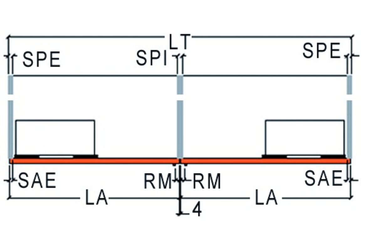 Ferramenta per porte scorrevoli Slider M 35, tipo A43, Forslide, frontale a filo
