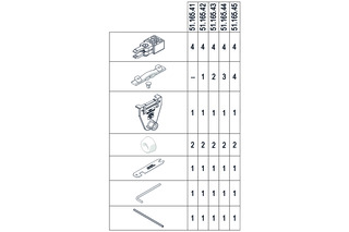 Puffersets HAWA, 70/F, Holz/Glas