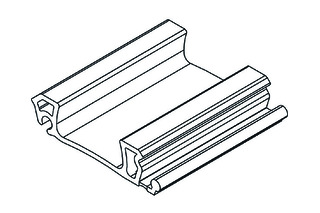 Profil pour poignées central RAUVOLET E 23