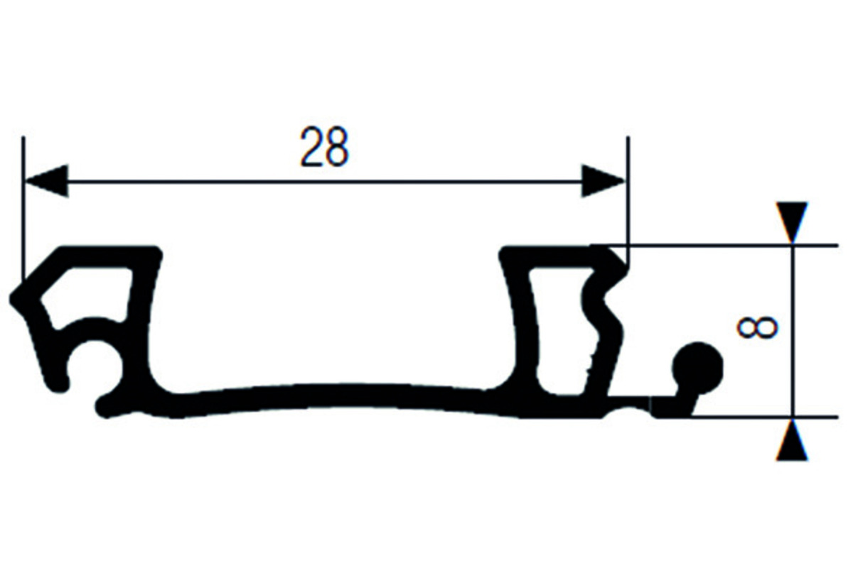 Profil pour poignées central RAUVOLET E 23