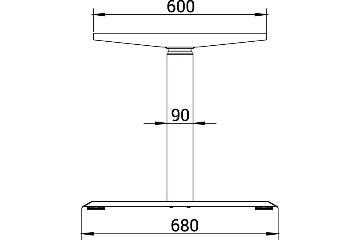 Höhenverstellbares Elektro-Schreibtisch-System OK-LINE TRD 120