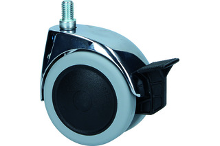 Rotelle doppie girevoli con freno