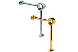 Fusslaufstützen 90° für Fussreling an Bartheken Fusslaufstützen 90° für Fussreling an Bartheken