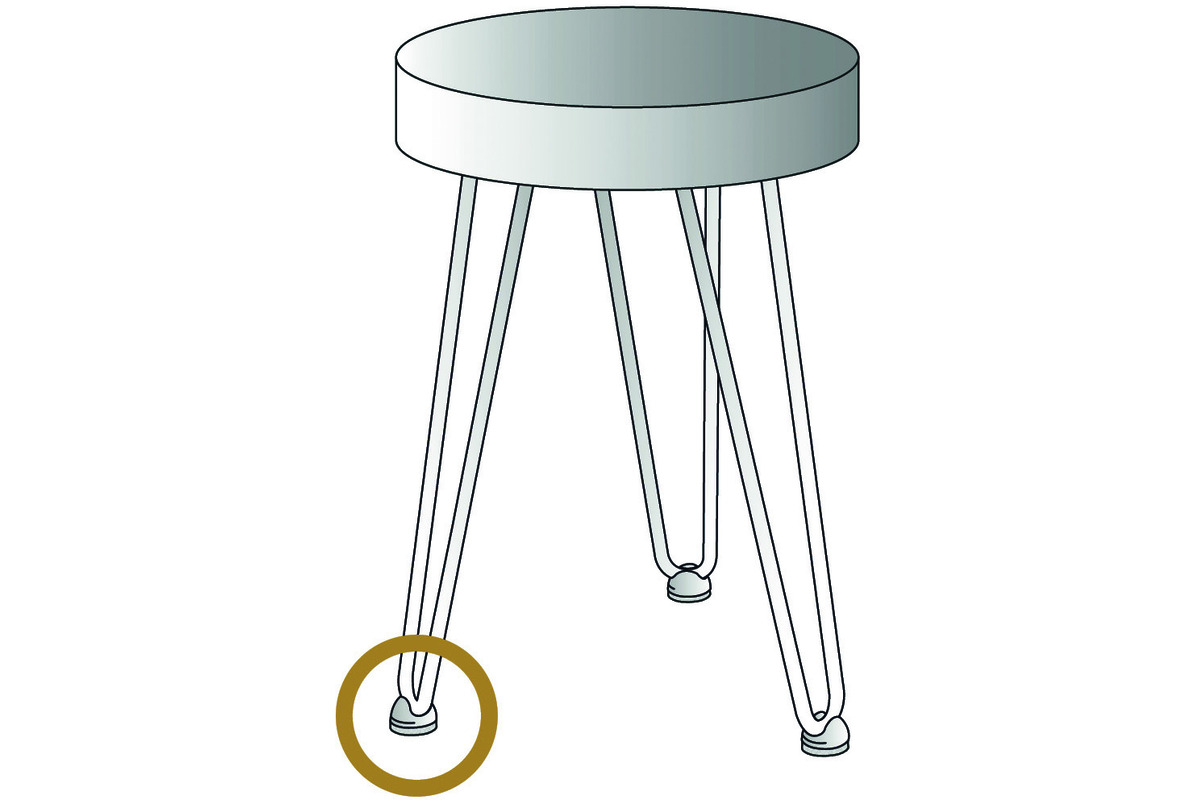 Protezioni per gambe di mobili  WAGNER QuickClick per i piedi di mobili e tavoli Hairpin