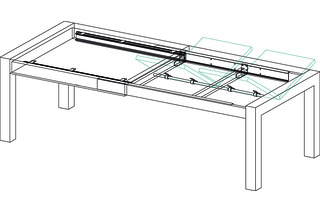 Tischausziehführung