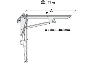 Klappkonsolen HEBGO KLC Inox