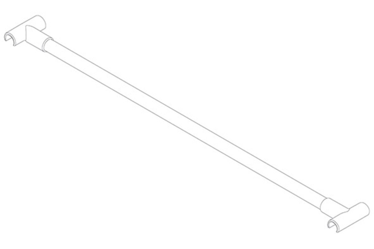 Divisore trasversale o longitudinale per ringhierine a sezione circolare, montato