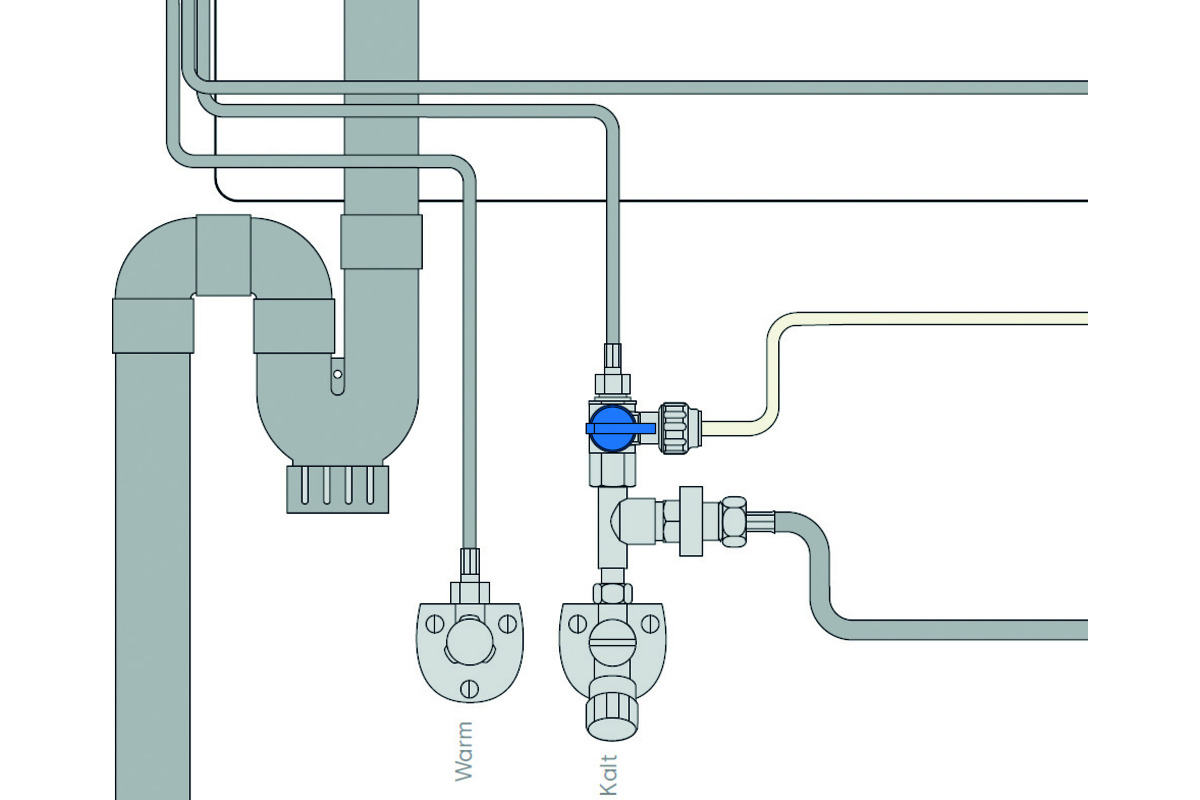 Installation Heisswasserreservoir QUOOKER PRO3/COMBI/COMBI+
