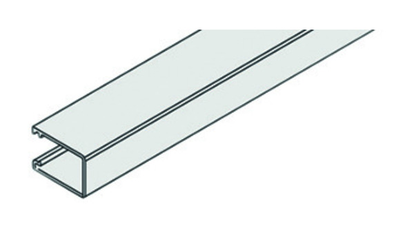 Rail double vertical HAWA , clipsage, alu anodisé, 3500 mm