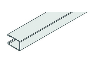 Vertikalprofil HAWA seitlich, doppelt Alu eloxiert, 3500 mm Vertikalprofil HAWA seitlich, doppelt Alu eloxiert, 3500 mm