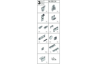 Garnitur HAWA Creation 25 GAK/H IS/FS, für 3 Türen Garnitur HAWA Creation 25 GAK/H IS/FS, für 3 Türen