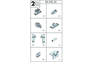 Garnitur HAWA Regal C 26 GR IS, für 2 Türen Garnitur HAWA Regal C 26 GR IS, für 2 Türen