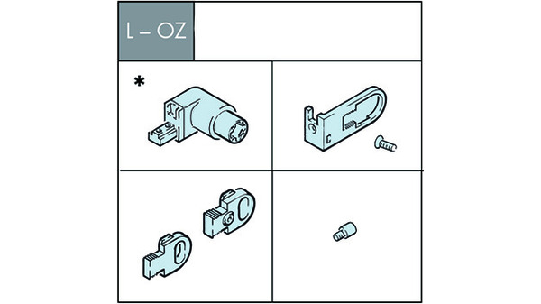 Système de fermeture HAWA LEHMANN sans cylindre, GPPK (L OZ), serrure à gauche