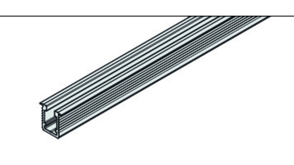 Rail de guidage simple HAWA Clipo, à coller, alu anodisé, 6000 mm