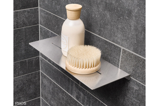 Duschablage zur Wandmontage mit Ablaufschlitz PHOS Duschablage zur Wandmontage mit Ablaufschlitz PHOS