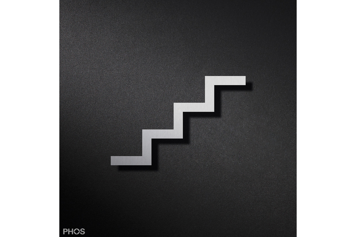 Pictogramme escalier en bas gauche PHOS