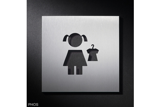 Piktogrammschild Garderobe Mädchen, PHOS