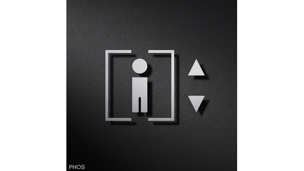 Cartelli con simboli ascensore PHOS
