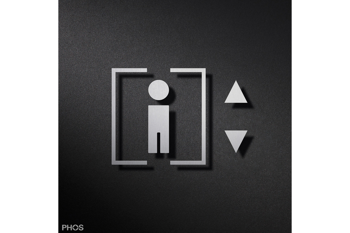 Cartelli con simboli ascensore PHOS