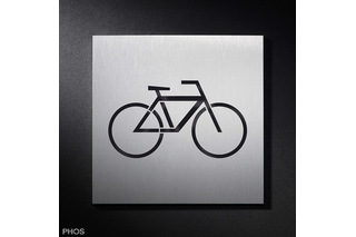 Cartelli con simboli punto passo bicicletta PHOS
