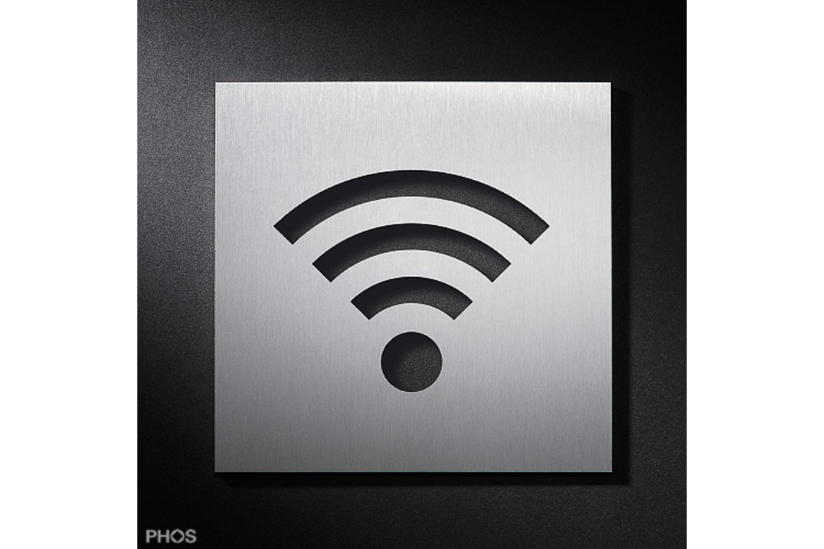 Cartelli con simboli WLAN / Wi-Fi PHOS