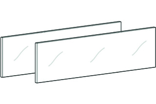 Insert en verre pour le profil de côté de tiroir d’insert AvanTech YOU Inlay