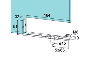 Oberlichtbeschlag PT 30 für Ganzglasanlagen DORMA GLAS Universal Oberlichtbeschlag PT 30 für Ganzglasanlagen DORMA GLAS Universal