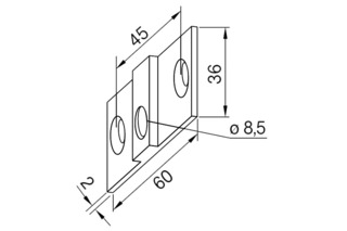 Befestigungslasche für Ganzglasanlagen DORMA GLAS Universal Befestigungslasche für Ganzglasanlagen DORMA GLAS Universal