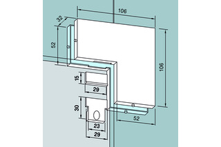 Winkelverbindung PT 60/61 für Ganzglasanlagen DORMA GLAS Universal Winkelverbindung PT 60/61 für Ganzglasanlagen DORMA GLAS Universal