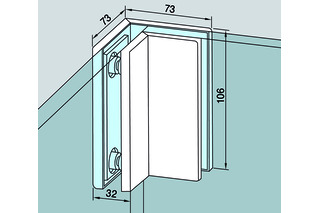 Verbindungsbeschlag PT 80 Eckbeschläge für Ganzglasanlagen DORMA GLAS Universal Verbindungsbeschlag PT 80 Eckbeschläge für Ganzglasanlagen DORMA GLAS Universal