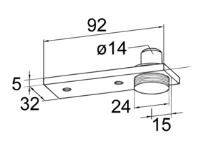 Bodenlager zu DORMA GLAS Universal Bodenlager zu DORMA GLAS Universal