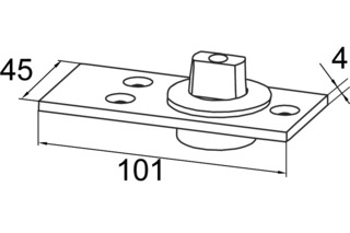 Bodenlager zu DORMA GLAS Universal Bodenlager zu DORMA GLAS Universal