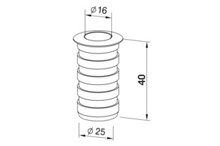 Bodenbuchse zu DORMA GLAS Universal Bodenbuchse zu DORMA GLAS Universal