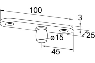 Oberer Zapfen PT 24 zu DORMA GLAS Universal Oberer Zapfen PT 24 zu DORMA GLAS Universal
