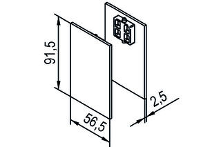 Kit di placche di copertura HELM 53/73 vetro
