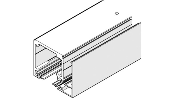 Kit di rotaie per montaggio al soffitto per profili vetri fissi