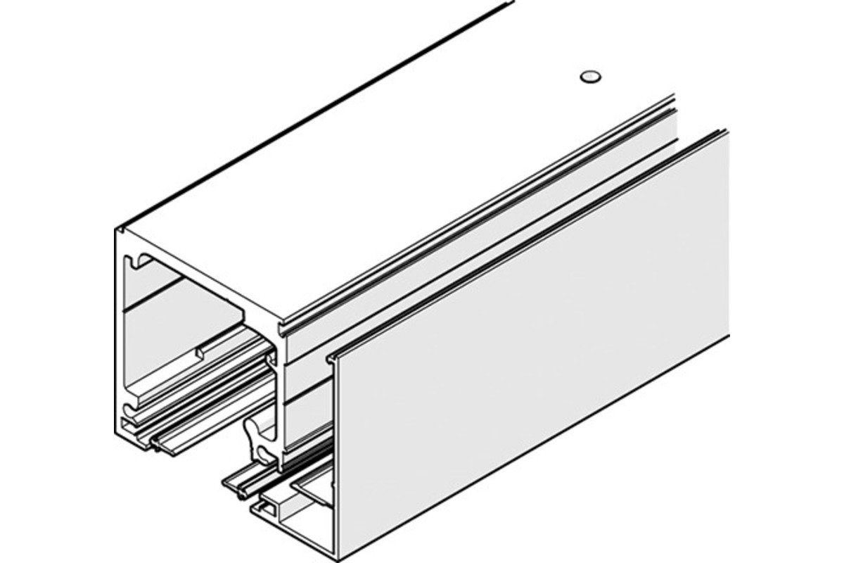 Kit di rotaie per montaggio al soffitto per profili vetri fissi