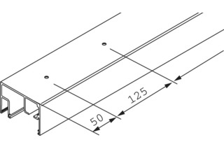 Laufschienen Festglas HAWA Porta 100 GWF Laufschienen Festglas HAWA Porta 100 GWF