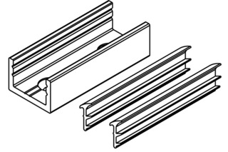Boden-/Wandglashalteteil zu Festverglasung HAWA