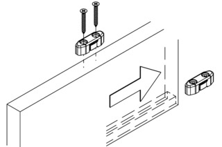 Jeu de fixation HAWA pour pièce fixe en bois