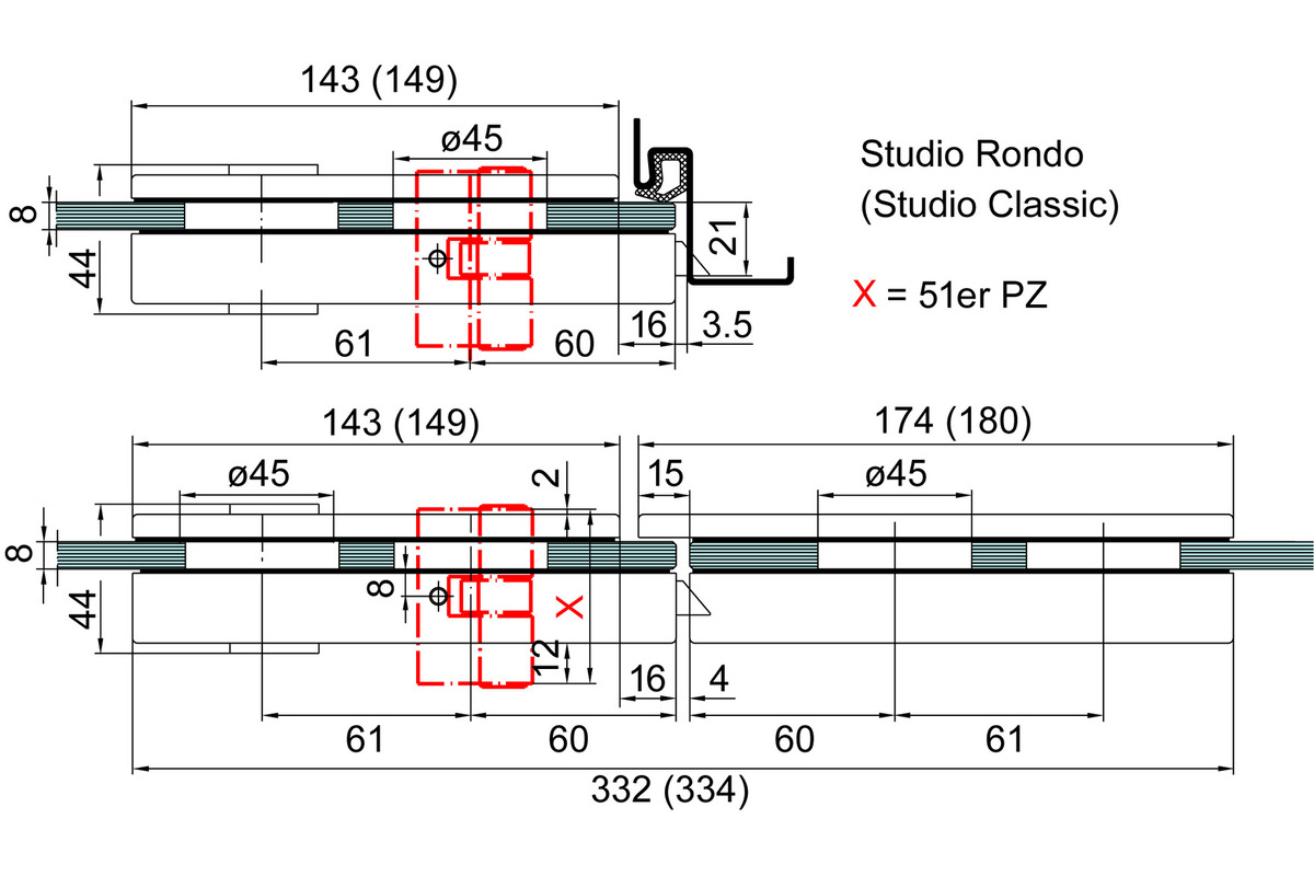 Glastürschloss DORMA GLAS Studio Rondo | opo.ch