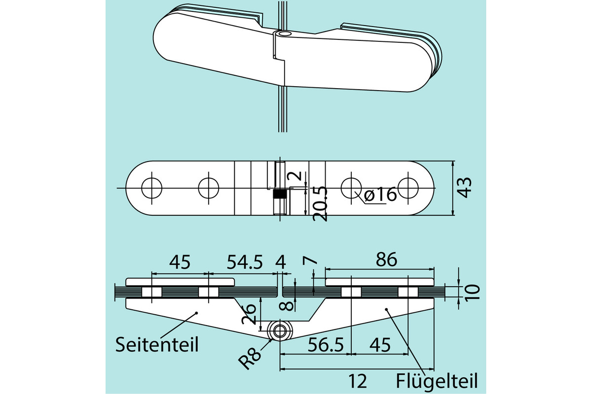 Glastürband DORMA GLAS Studio Rondo | opo.ch